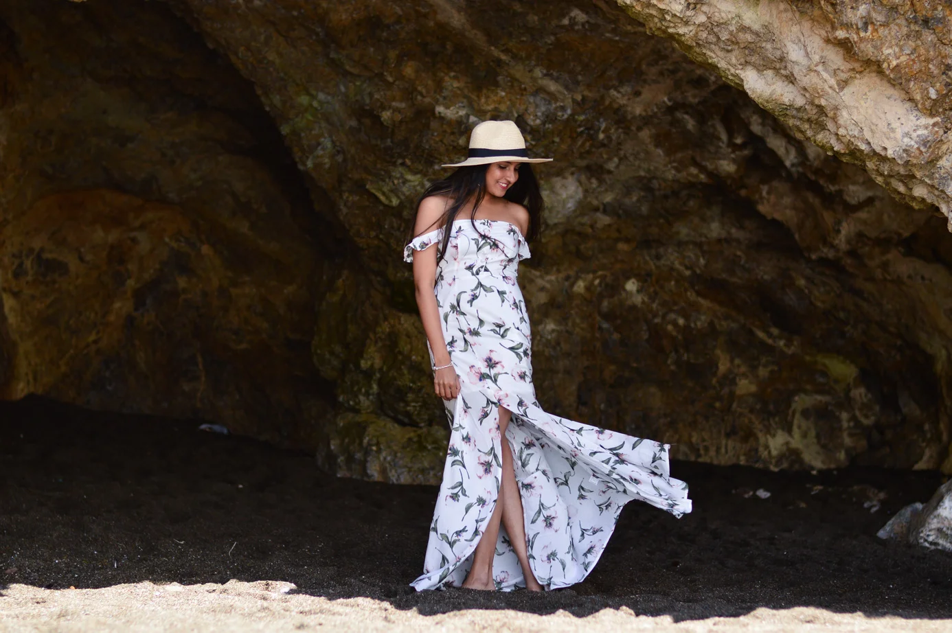 Beach bella floral maxi dress cheap
